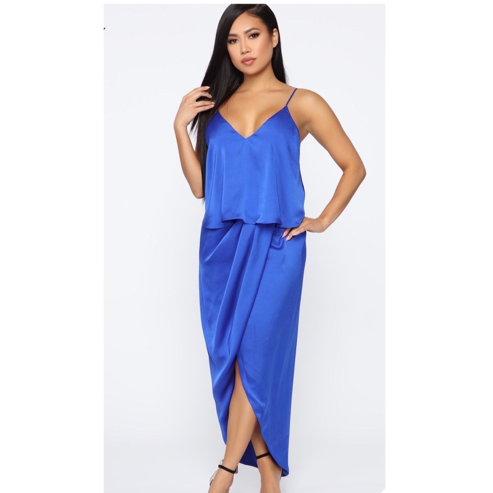 Royal blue maxi dress